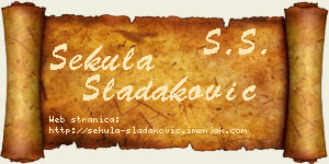 Sekula Sladaković vizit kartica